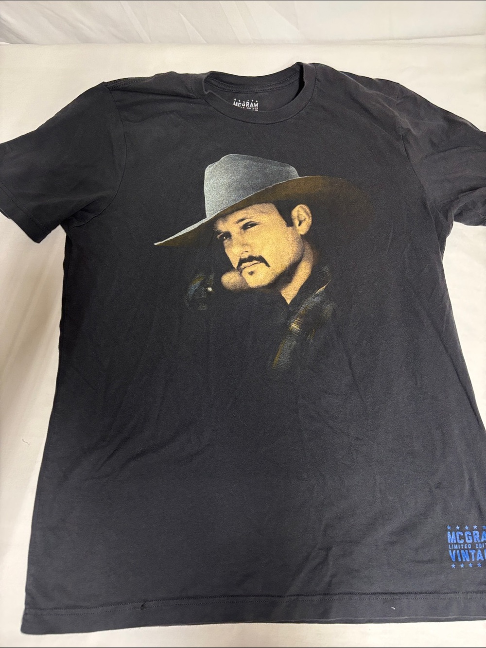 Tim McGraw Vintage Limited Edition Graphic T-Shirt Black Size Large Country Musi